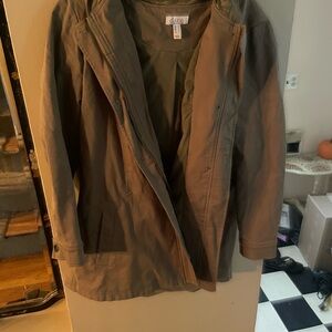 Denim and co. Hooded Utility Jacket in Olive green